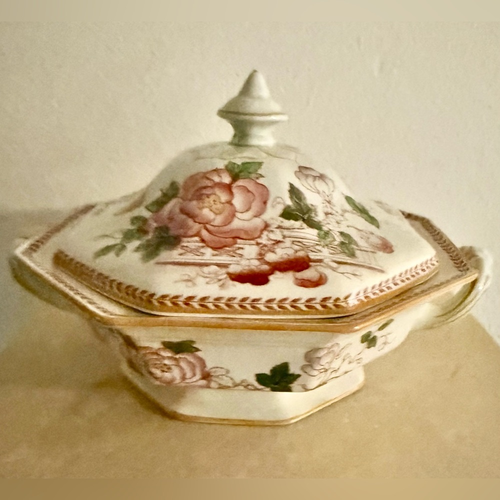 ADAMS Calyx Ware Ironstone Lidded Bowl England